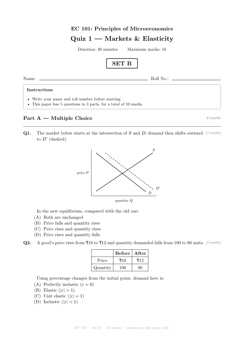 Set B, page 1