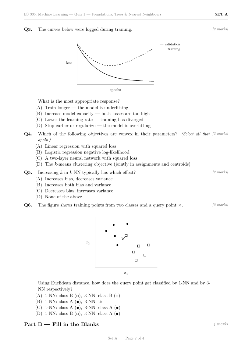 Machine learning quiz