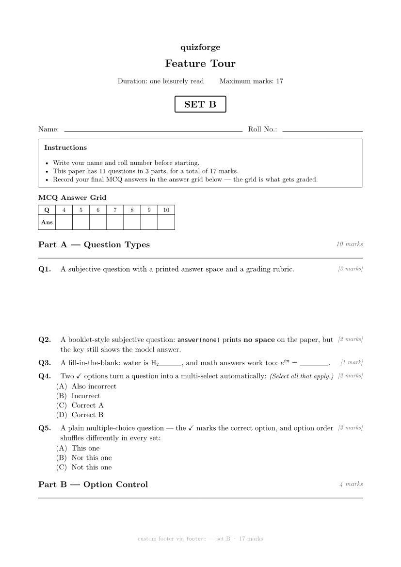 Set B, page 1